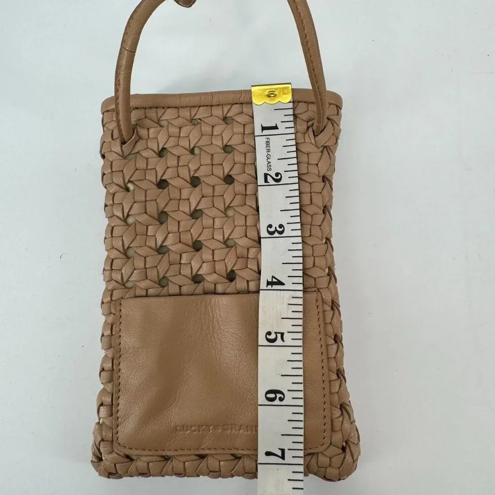 Lucky Brand Woven Leather Crossbody Phone Bag